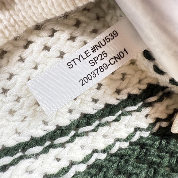 Madewell Sweater Womens S Striped Collared Knit Pullover Coastal Preppy Resort - Picture 10 of 11